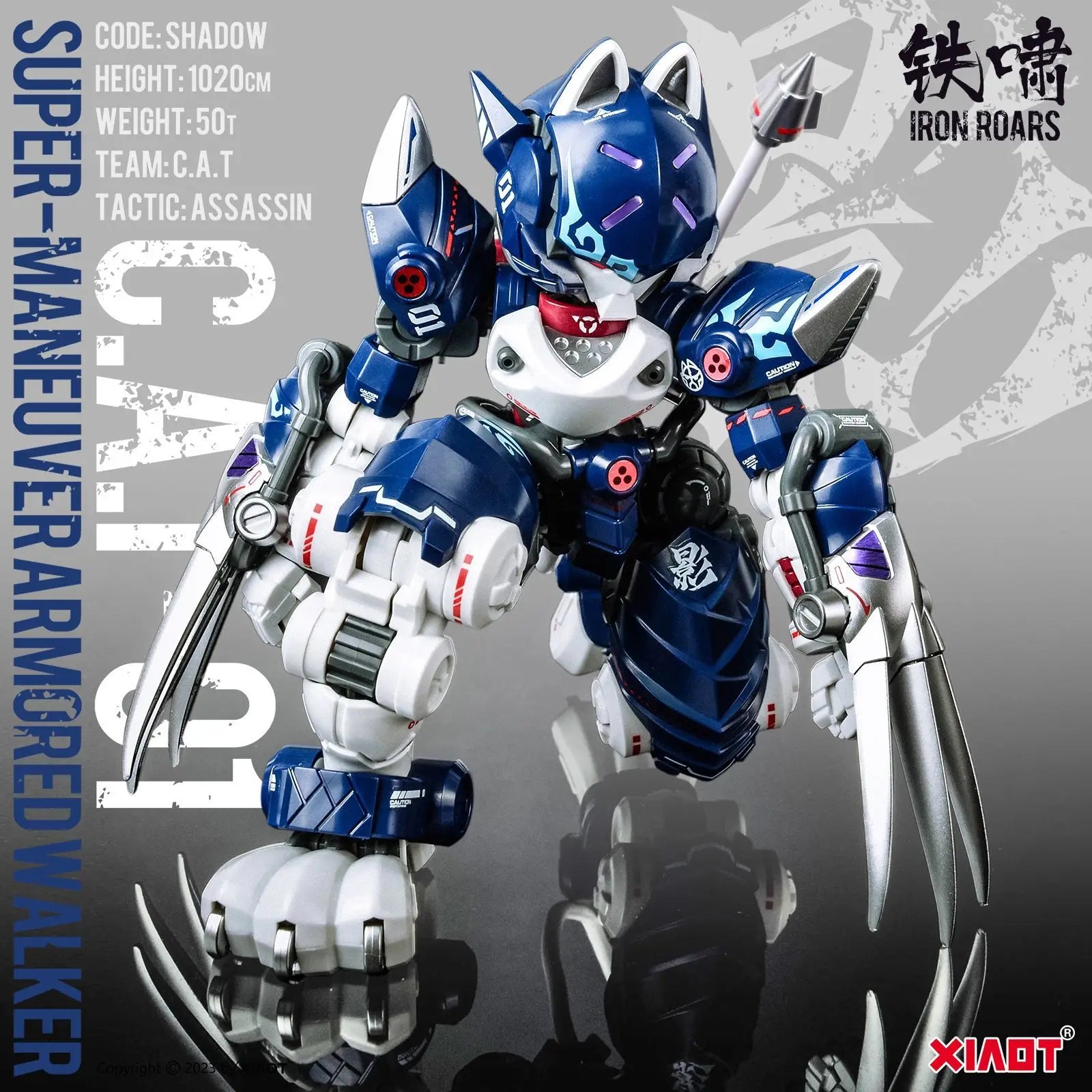 【in Stock】xiaot Iron Roars Cat-01 1/60 Armored Waller Ninja Cat C.a.t-01 02 03 Assemble Action Figure Model Toys