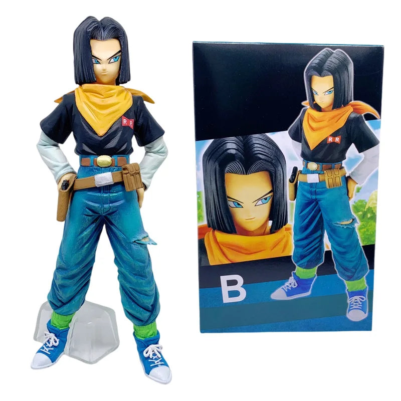 24CM Аниме Dragon Ball Z Android 17 18 Фигура Android 18 PVC екшън фигурки Колекция Модел играчки за деца Коледни подаръци
