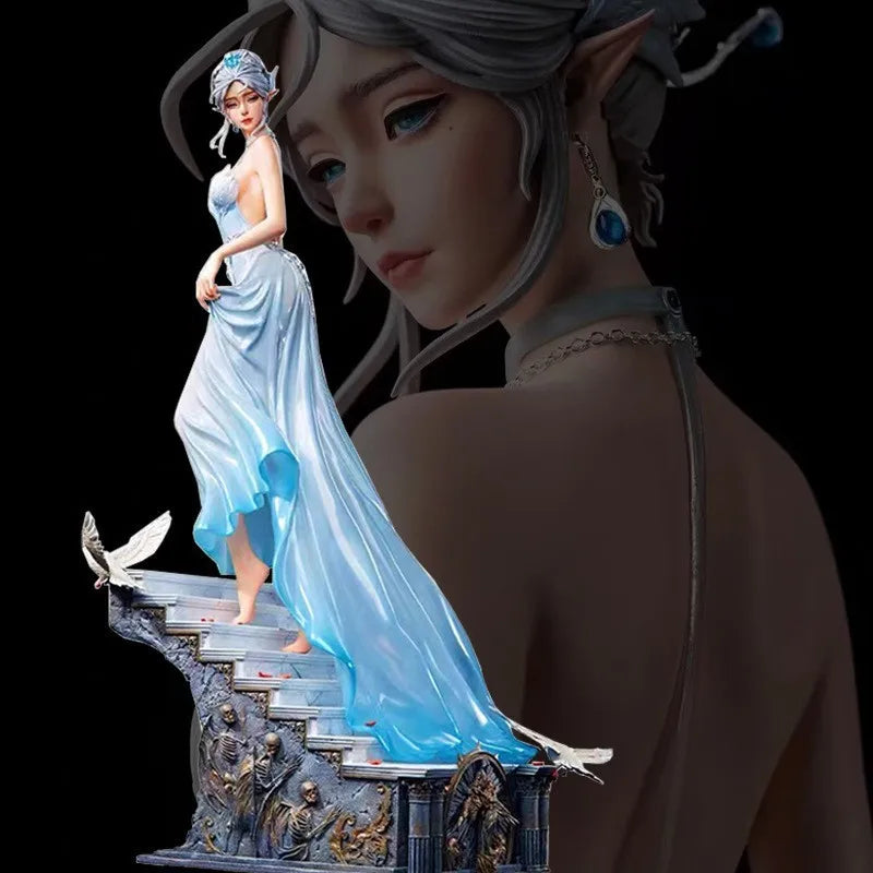 58cm Ghost Blade Series Premium Edition Ice Princess Haiqin Smoke Looking Back Premium Version  Collectible Action Figure Model
