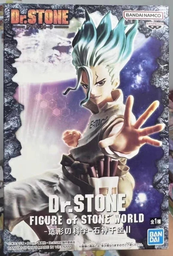 Bandai Dr.stone Figure of Stone World Xeno Houston Infield Amber Nanami Ryusui Ishigami Senkuu Genuine Figure Model Toy Gift