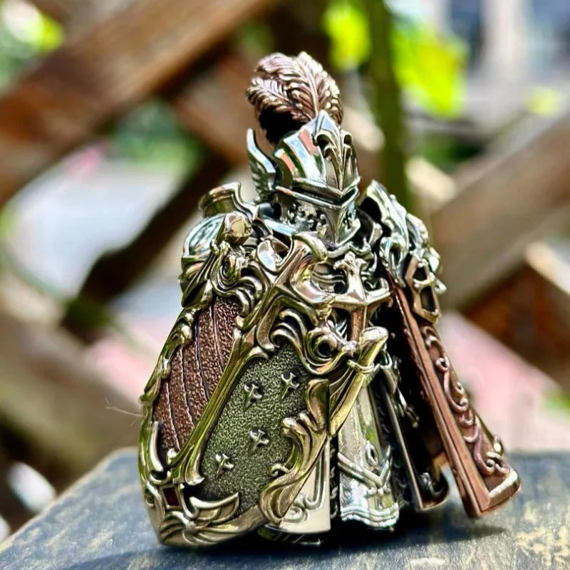 Europäische Kreuzzüge Orden der Ritter Moc Tempelritter Zarte Metall Magnetische Ziegel Spielzeug Kupfer Material Figur Spielzeug Geschenke