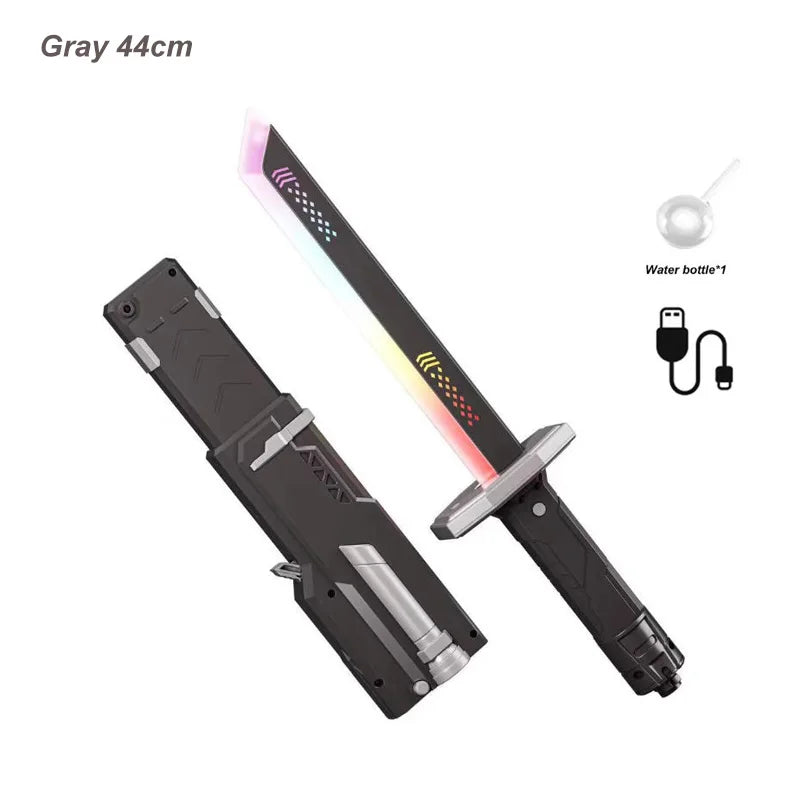 Colorful Streamer Glowing Sword Toys with Spark & Smoke Effect Light Sword Kids Adult Toys Holiday Props Sword Decompression Toy