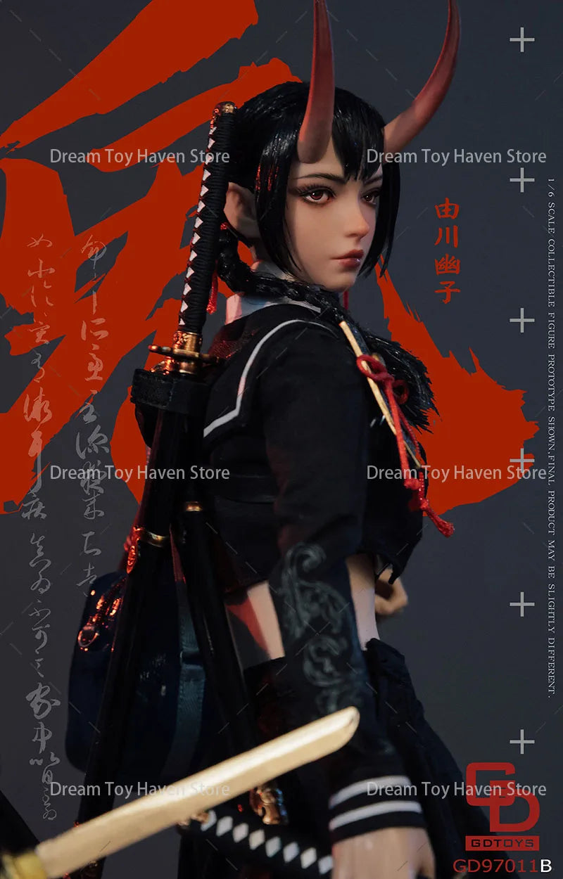GDTOYS GD97011 1/6 Scale Female Soldier Ghost Hime Mobile Eye Head Carving Warrior 12Inch Action Figure Model Collectible Dolls