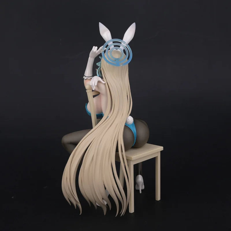 20cm Blue Archive Ichinose Asuna Bunny Girl Sit In Chair Game Girl Figures Models Statue Models Boys Collectible Ornament Doll