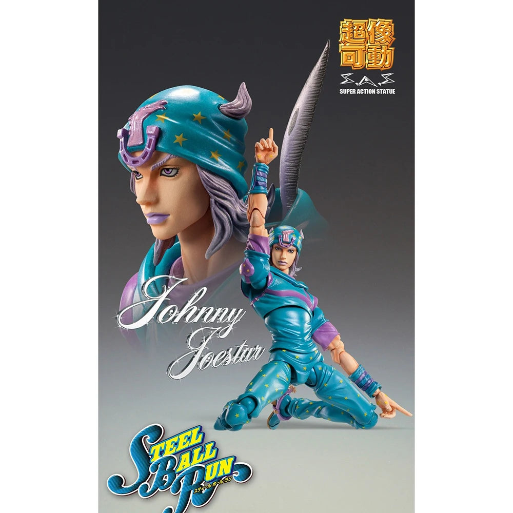 100% Original Medicos Entertainment Super Action Statue Jojo No Kimyou Na Bouken Johnny Joestar Second Model Toys Anime Figure