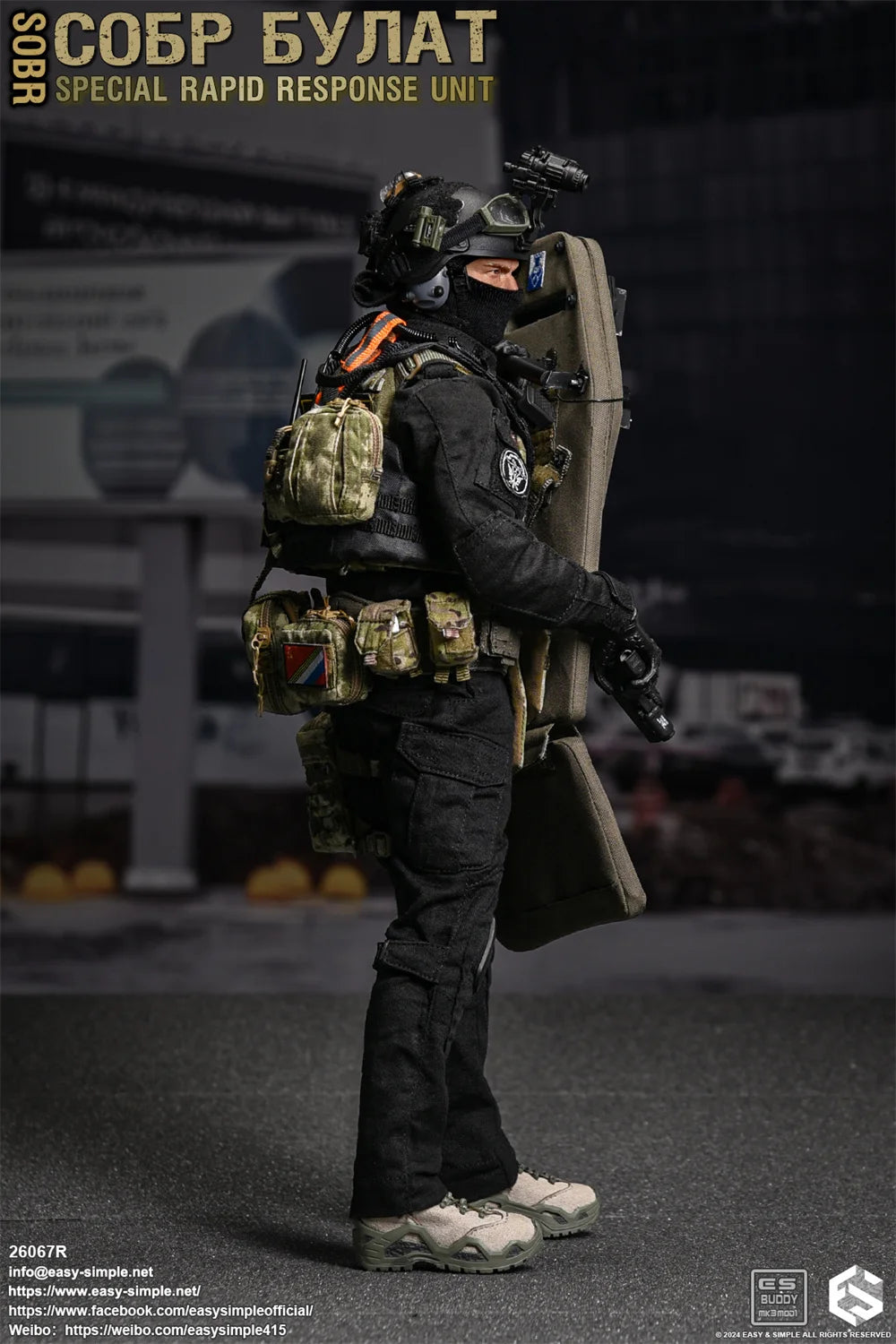 EASY&SIMPLE ES 26067R 1/6 Scale Russian Rapid Response Force SOBR Male Soldier Full Set For 12'' Action Figure Model Toys