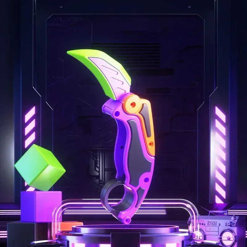 3D-gedrucktes Schwerkraftklauenmesser-Spielzeugschwert Cosplay Sicheres Kunststoff-Schillerndes Modell Dekomprimieren Spielzeug Karambit Coole lustige Geschenke Puppen