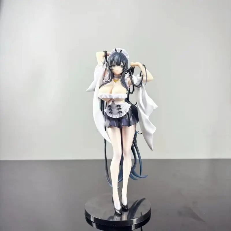 26cm Azur Lane Indomitable Ms. Motivationless Maid Girl Anime Figure Pvc Action Figure Model Collection St Louis Statue Model