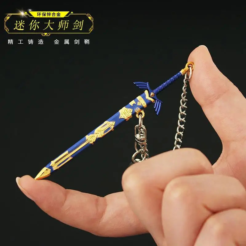 Game Zelda Link Master Sword Keychain Cosplay Openable Alloy Swords Keychain Decor Accessoories Keyholder Kids Fans Xmas Gift