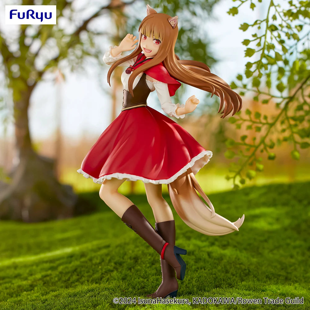 In Stock Original Furyu Trio-Try-It Figure Anime Spice and Wolf: Merchant Meets The Wise Wolf Holo Akazukin Ver. Kawaii Figures