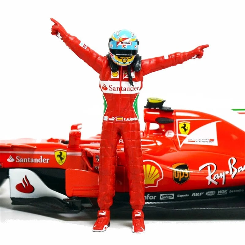 New 1:18 Scale 1Pcs Resin Model Scene Accessory Spain Winning Racing Vehicle Driver Racer Action Figures Collection Display Toy
