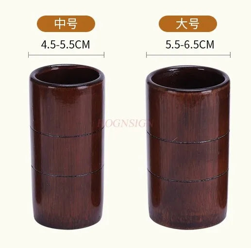 10 stücke Traditionelle Chinesische Schröpfgläser Aus Verkohltem Bambusholz, Saugnapf-Behälter, Schröpfgläser Feuer-Schröpfset, Akupunktur-Therapie-Becher