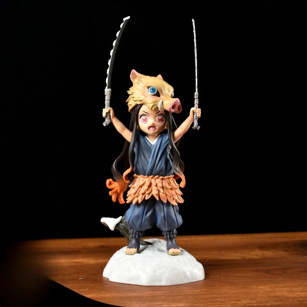 Anime Demon Slayer Figure Kamado Nezuko cosplay Hashibira Inosuke Action Figures Cute Nezuko Model Toy Figurine Kids Toys Gift