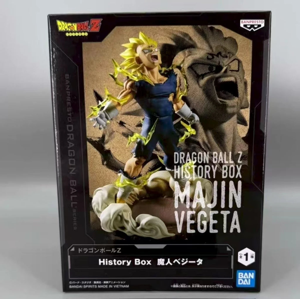 Genuine Original BANDAI Banpresto Dragon Ball Z History Box Majin Vegeta PVC Collectible Anime Figure Action Model Toy Gifts