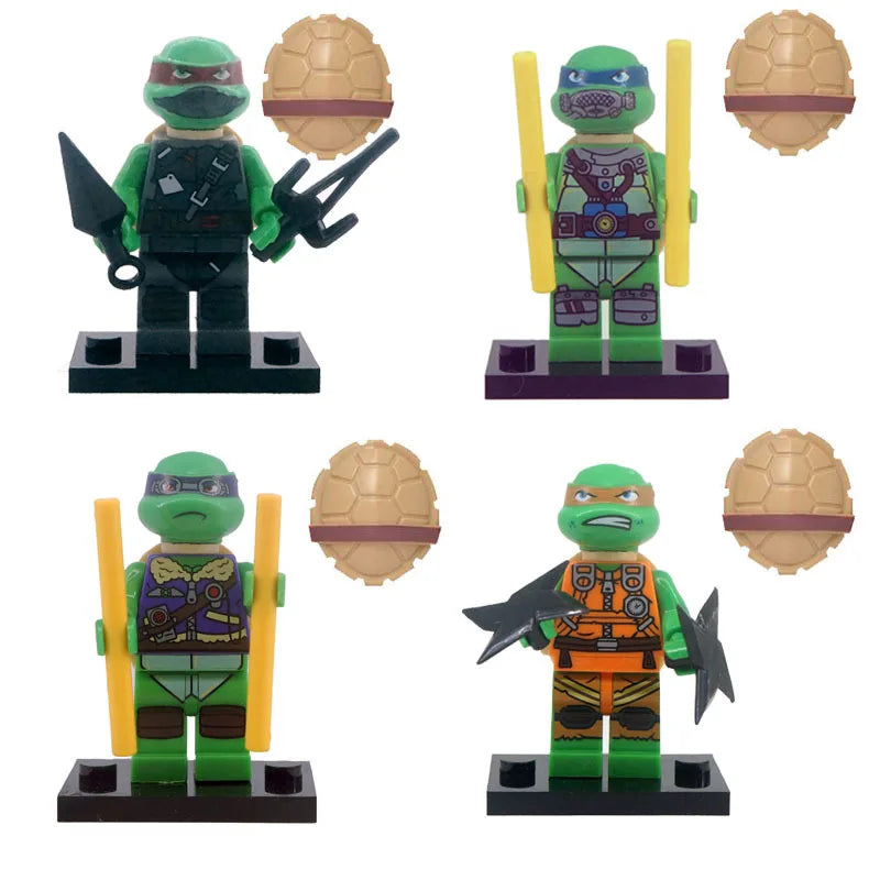 4pcs Teenage Mutant Ninja Turtles Children's Toys Decorations Anime Characters Boys Bedroom Desktop Decorations Birthday Gifts