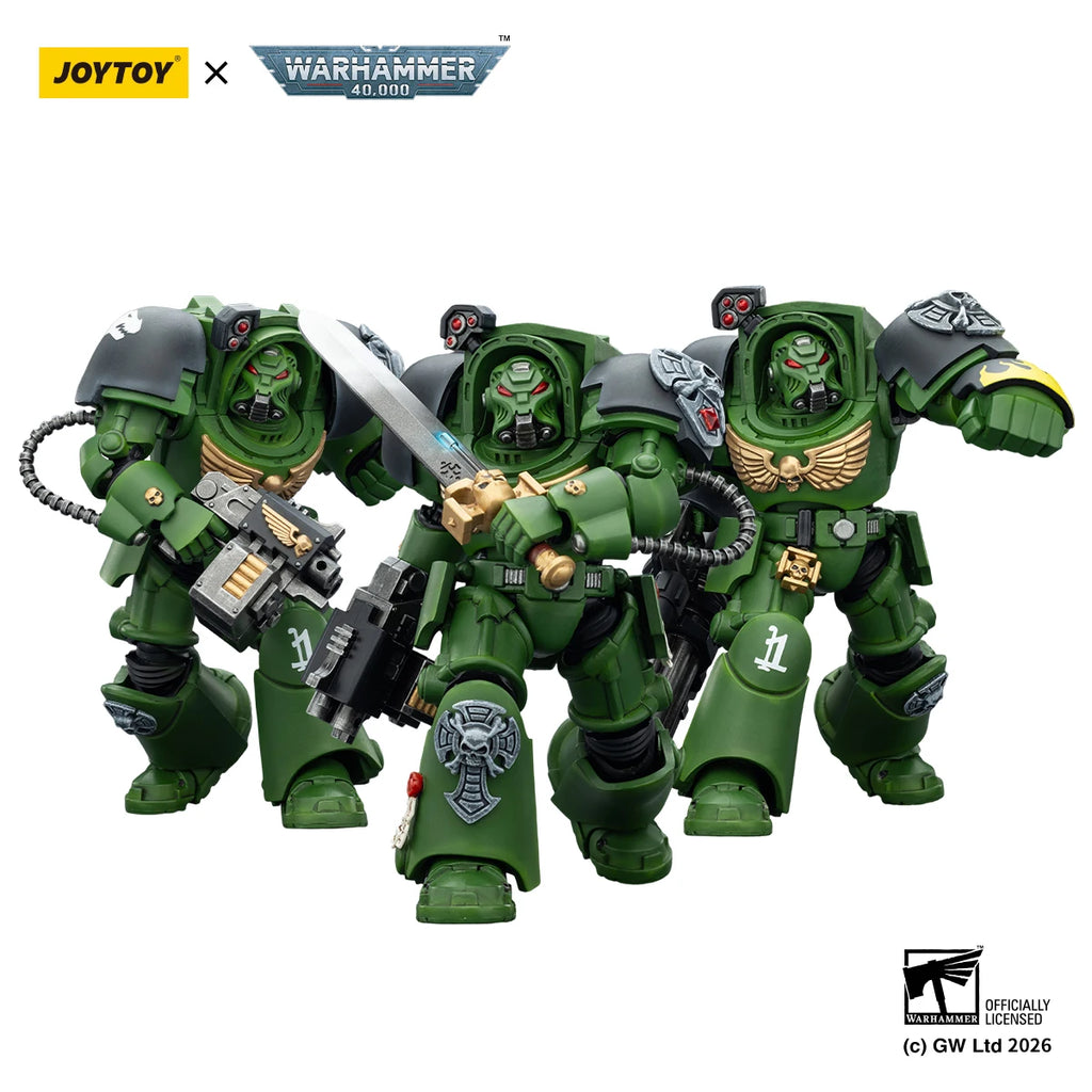 JOYTOY Warhammer 40k 1/18 Action Figures Terminator Black Templars Dark Angels Imperial Fists White Scars Salamanders Model Toys