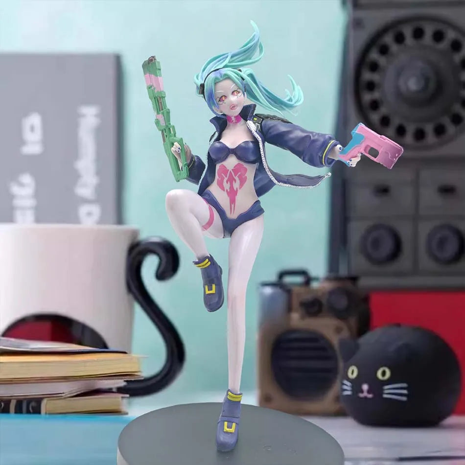 23CM  Anime Game Cyberpunk: Edgerunners Rebecca Figure Standing Anime Model Toy Gift Lucy Collection David Martinez Aciton Figur