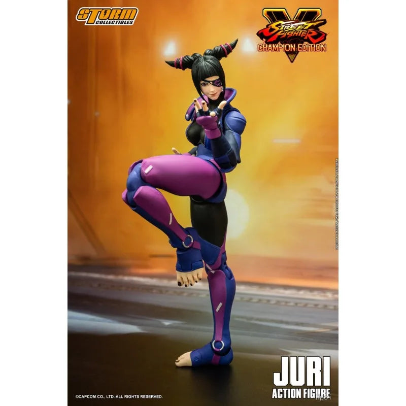 Brand New Stock Storm Toys Original 1/12 Street Fighter 5 Korean Spider Li Game Movable Doll Model Toy Boy's Gift Collection