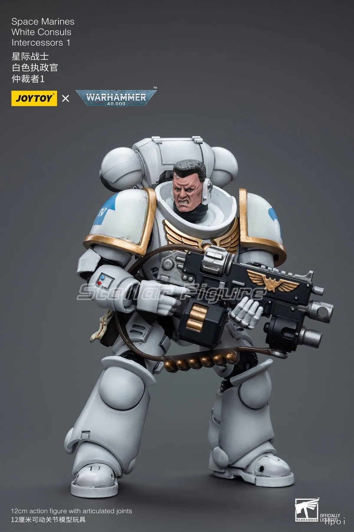 【SF】JOYTOY Warhammer 40K 1/19 Action Figure Space MarinesWhite ConsulsIntercessors 1 Model Toys Gifts Collection Ornaments