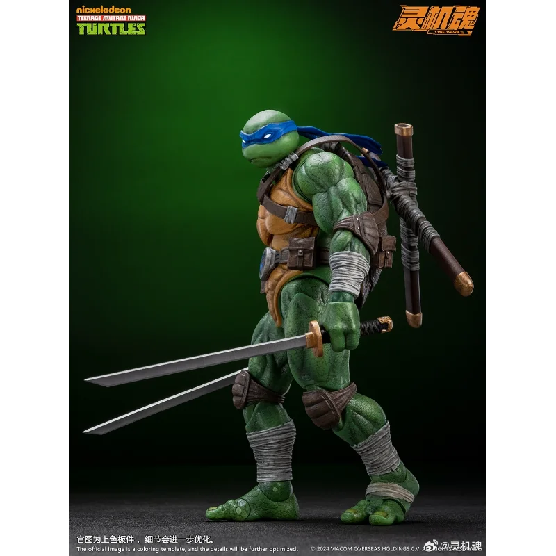 [NEW in Stock] LING JIHUN Genuine Teenage Mutant Ninja Turtles Leonardo Raphael 1/12 Movable Doll Model Toy Collection Gift