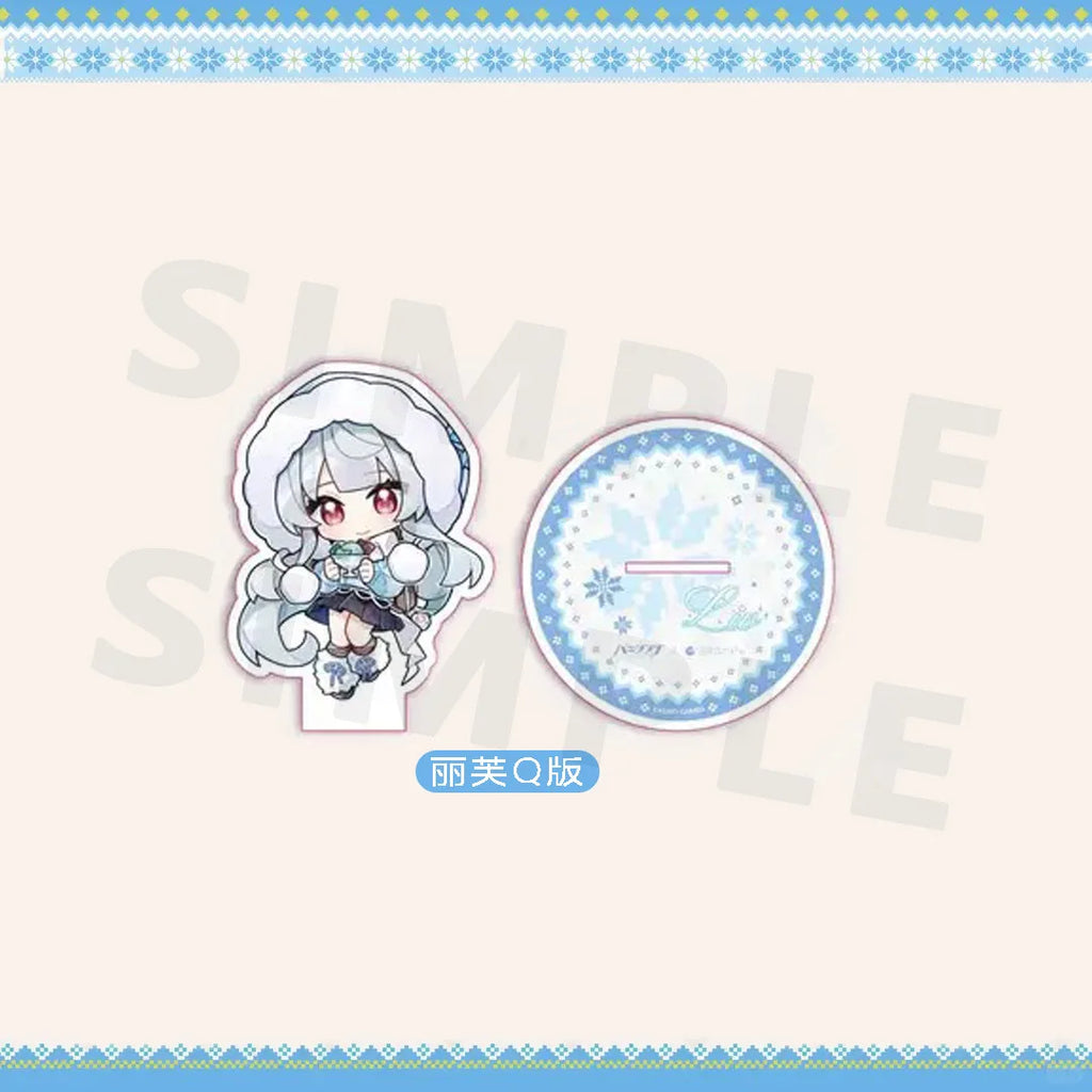 GRAY RAVEN：PUNISHING 6th Anniversary Link ORBcafe Acrylic Stand Luna Figure Standing Plate Liv Figur Winter Acrylic Statue Toy