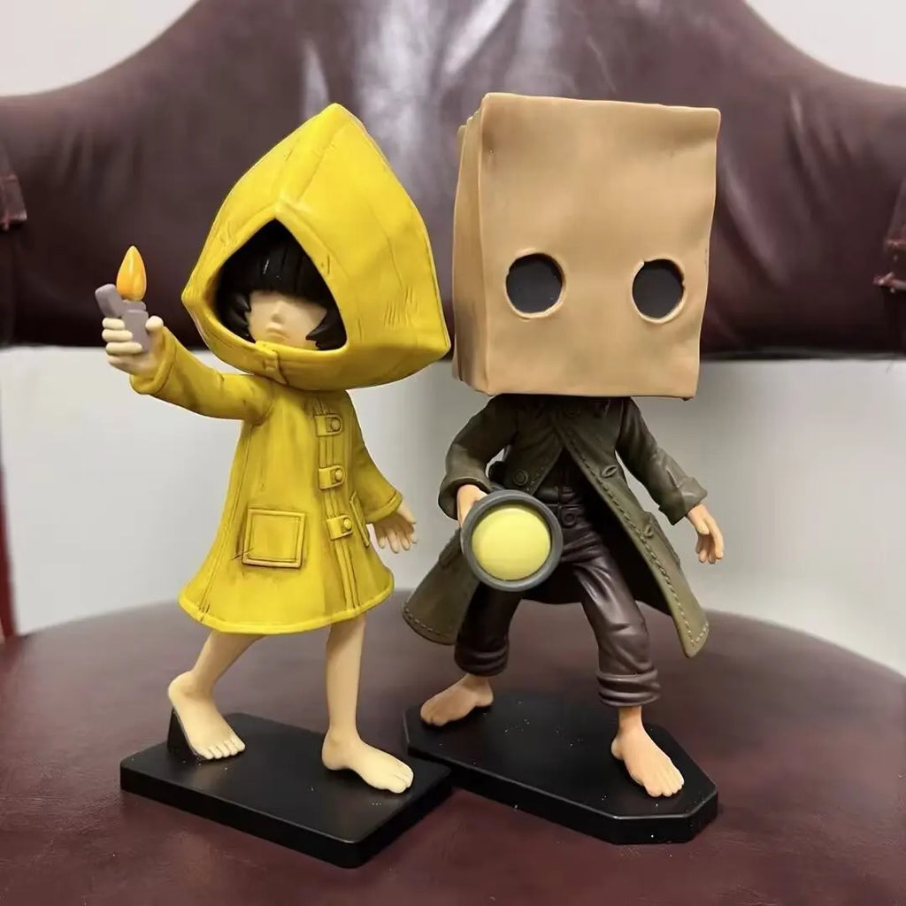 17CM Anime Gam Little Nightmares mono Figure Carton Headdress Horror Game Six Model Toy Doll Standing Position Aciton Figure PVC
