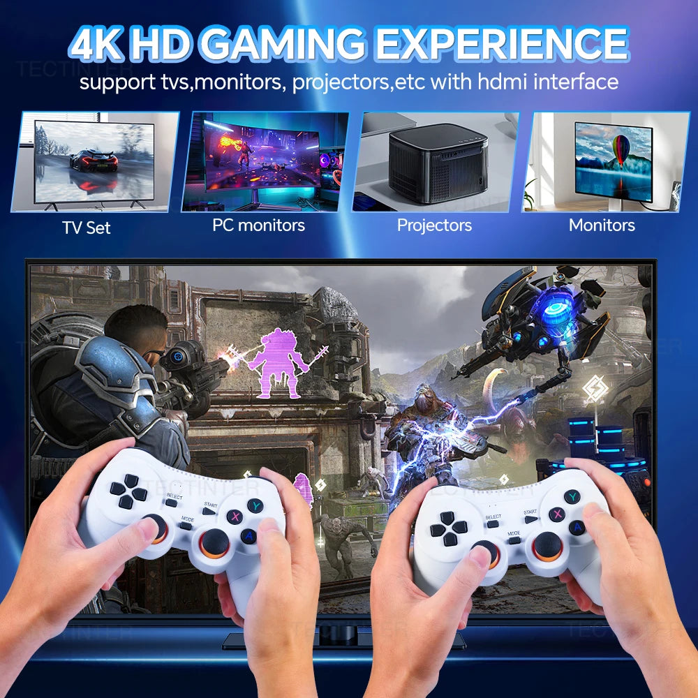 Mini TV 4K Game Stick M15 Pro Retro Video Game Console 20000+ Games Handheld Game Player with Wireless Gamepad Controller