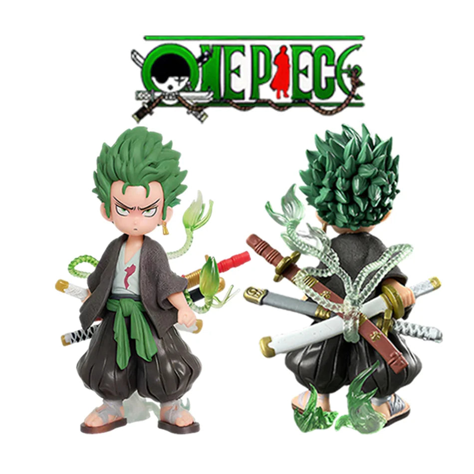 One Piece 13cm Anime Figure One Piece Monkey D Luffy Roronoa Zoro Kawaii Toys Q Figural Nendoroid Car Decoration PVC Model Gift