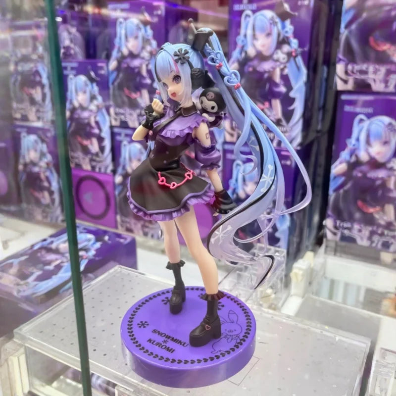 Pre Sale Original FuRyu Trio-Try-iT Hatsune Miku & Kuromi 19CM Action Figure Anime Collectible Model Kawaii Doll Decoration Toy