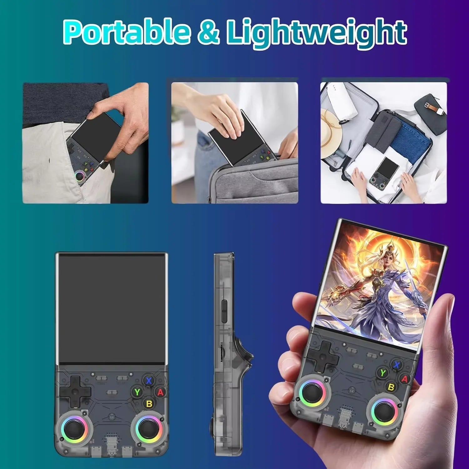 Retro R36 Ultra Handheld Video Game Console IPS Screen 128GB Games Portable Pocket Player Linux System R36S R36 PRO
