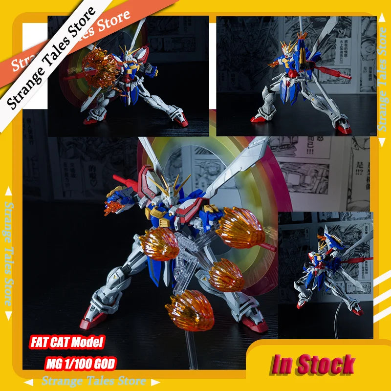 FAT CAT Model MG 1/100 GOD Action Figure Assembly Anime Model Kit Special RG 1/144 Enlarged Version Figurine Plastic Kits Toy