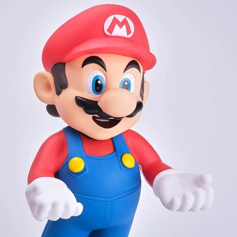 31 cm Super Mario Übergroße Actionfigur Spielzeug Spielcontroller Handyhalter Sammlung Cartoon Modell Vinyl Puppe