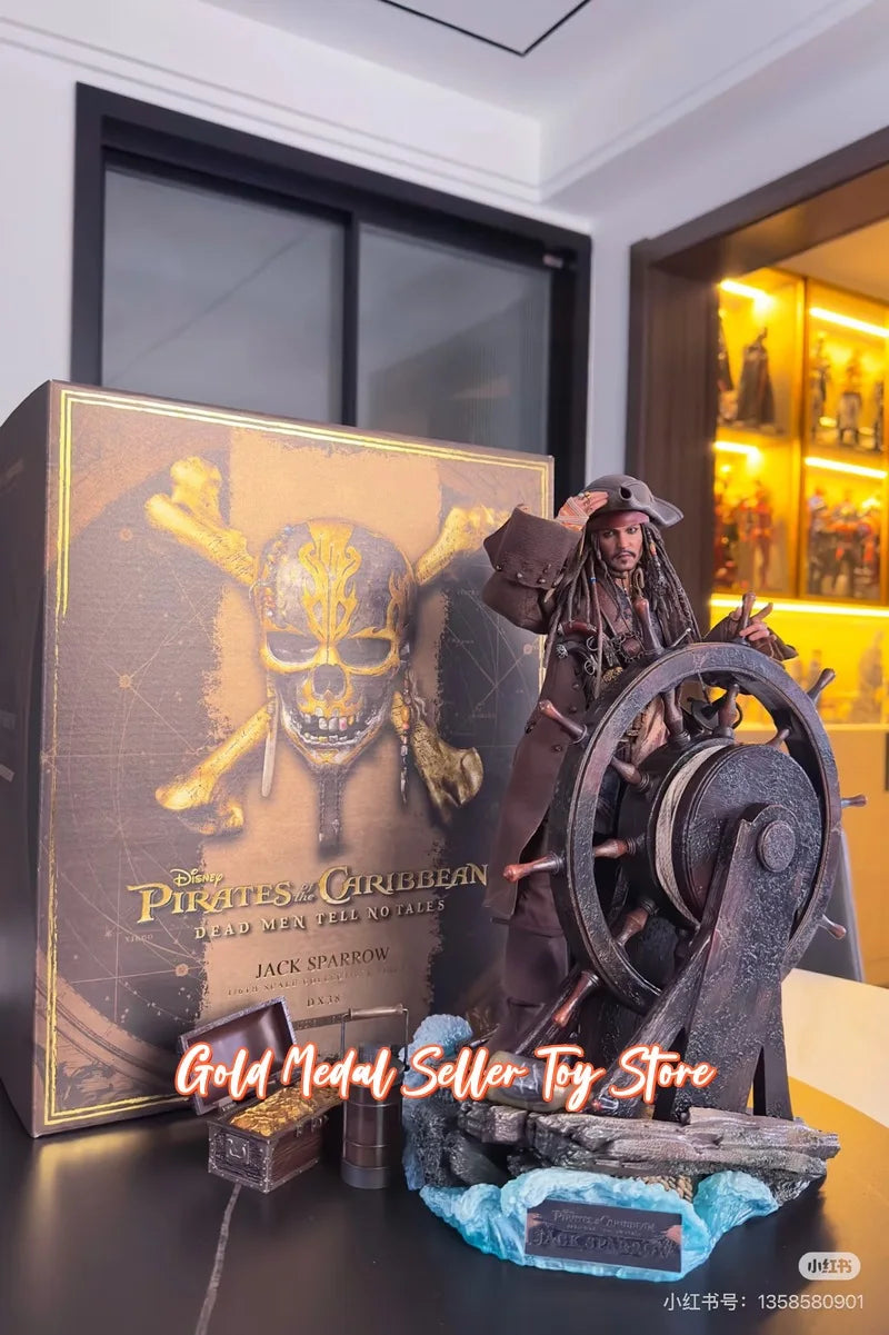 Genuine Hottoys Captain Jack 1/6 Movable Action Figure 30cm Jack Pirates Caribbean Collection Ornaments  Model Dx37 Dx38 Dx39