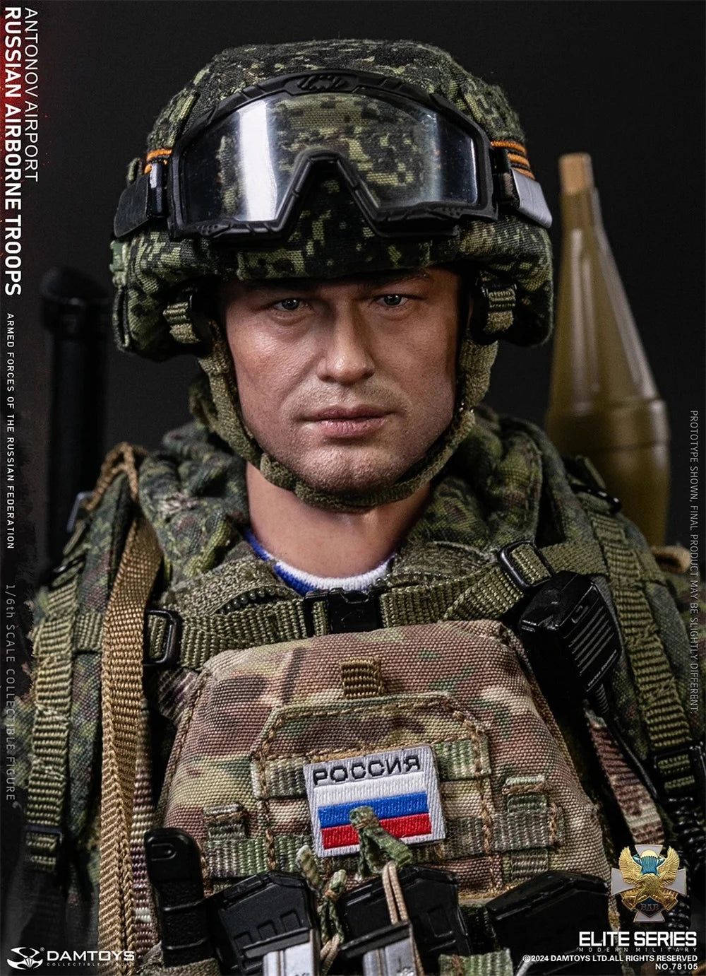 In Stock 1/6 DAMTOYS The Russian Action Figure Soldier Doll Airport Full Set Moveable About 12" Gift For Fans Collect DAM 78105