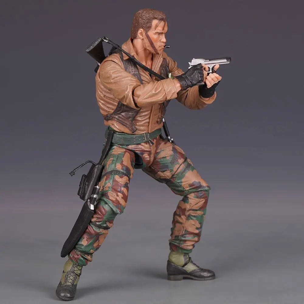 New Ko Neca Predator Jungle Extraction Dutch Action Figure Schwarzenegger Figurine Statue Model Desktop Decoration Toy Gift