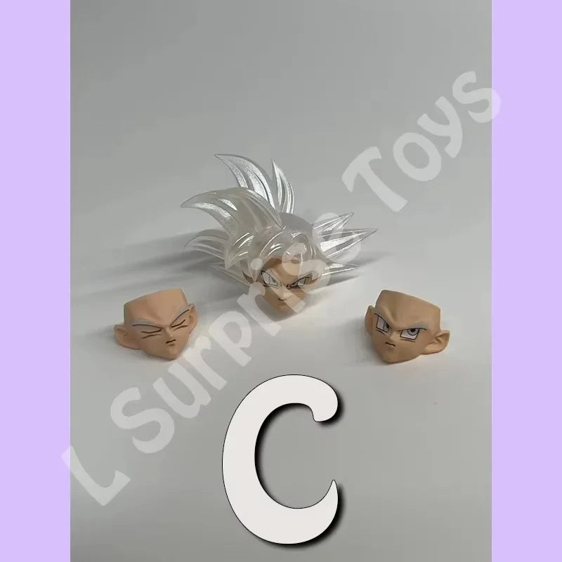 PT CUSTOM Dragon Ball Z Super Saiyan God Ultra Instinct Son Goku Head Accessories Head sculpt Anime Action Figures Toys Gifts