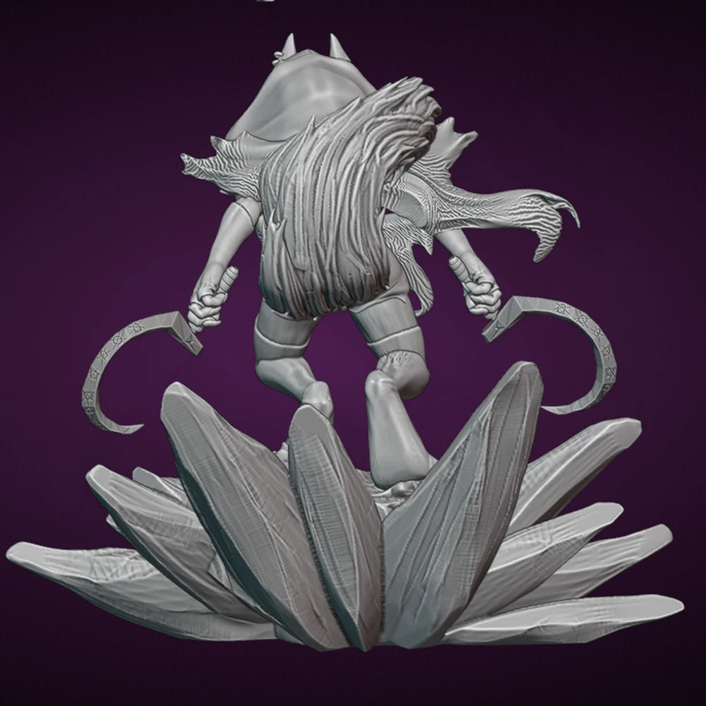 1/24 Sexy Death Wolf NSFW Resin Figurine Toy Unpainted GK Doll Unassembled 3D Print Assembly Miniature Reduction Statue Toy