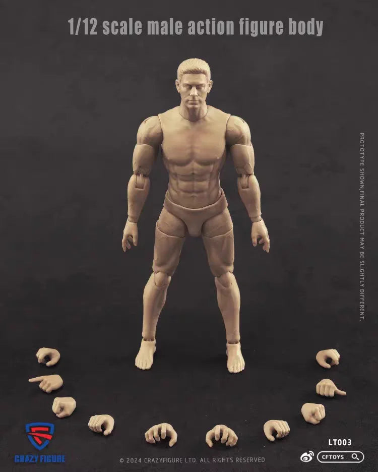 CFTOYS Crazyfigure Male and Female LT003 LT004 Basic Bodies 1/12 Scale Poseable Action Figures Toy Models Collectible Gifts