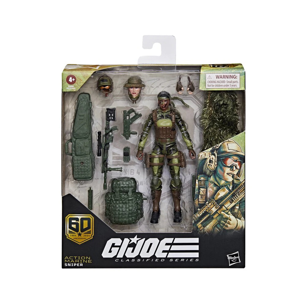 Original G.I.JOE Classified Series 60th Anniversary Limited Edition Action Marine Sniper Pilot Action Figure Model Toys Gifts