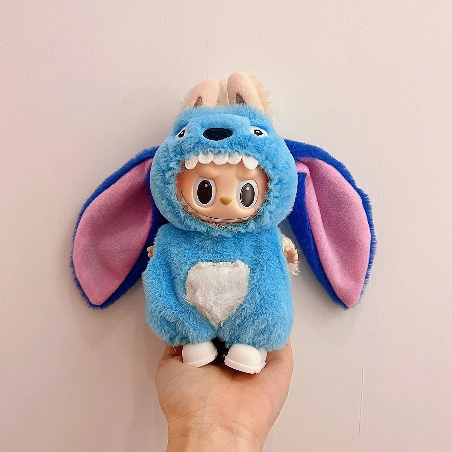 New Labubu Clothing Popular New Products Fashion Velcro 17cm Doll Cute Dress Casual Set Skirt Plush Toy Clothing
