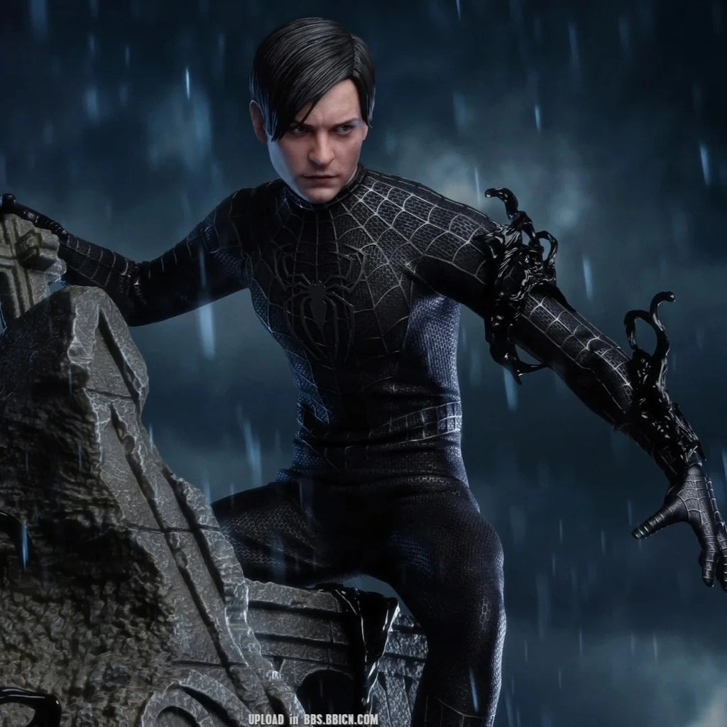 HotToys HT 1/6 MMS727 MMS728 SpiderMan Action Figure Speical Version Black Suit Movable 12 Full Tobey Collection Model Toy Gifts