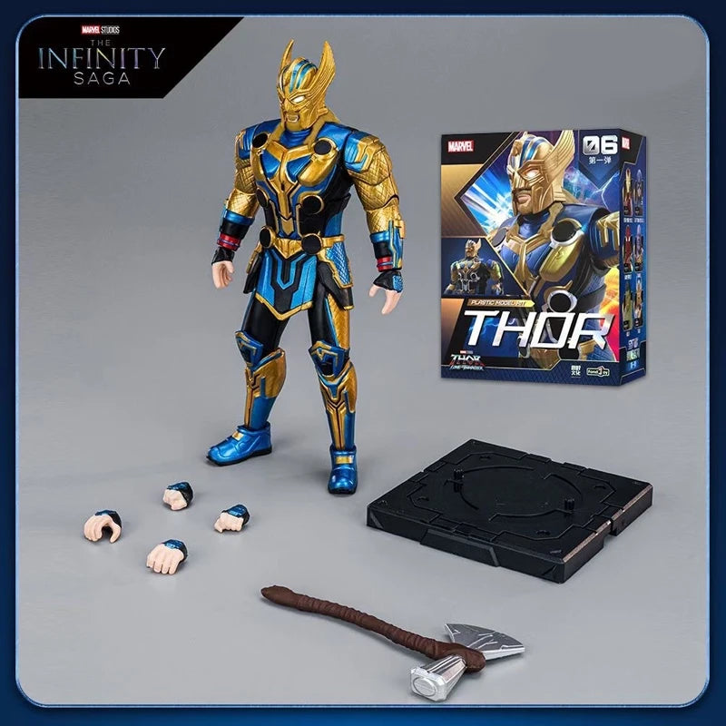 Anime Figure Marvel Hero Iron Man 1/12 Model Assembly Kit Disney Figure Building Blocks Joint Movable Toy Kids Puzzles Gift
