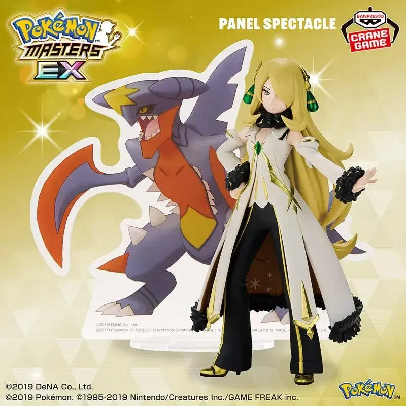 Bandai Pokemon Masters EX Panel Spectacle Arcues Cynthia  Mega Garchomp Figure Figures Anime Model Genuine Toy Gift Doll AS
