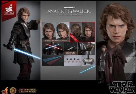 24-hour Shipping HotToys HT DX34AE Anakin Skywalker Hair Transplant Version Star Wars 3 Action Figures Gift Collection