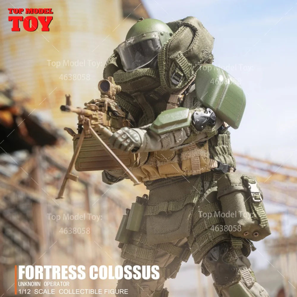 HASUKI SA02 1/12 Scale Black Action Second Bullet Male Shield Soldiers with Weapon Full Set 16cm Action Figure Dolls Model Toys