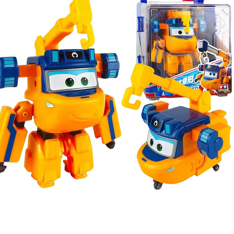 Hot New Super Wings Large Transformation Anime Transformation Flat Robot Action Character Transformation Toy Children'S Gift