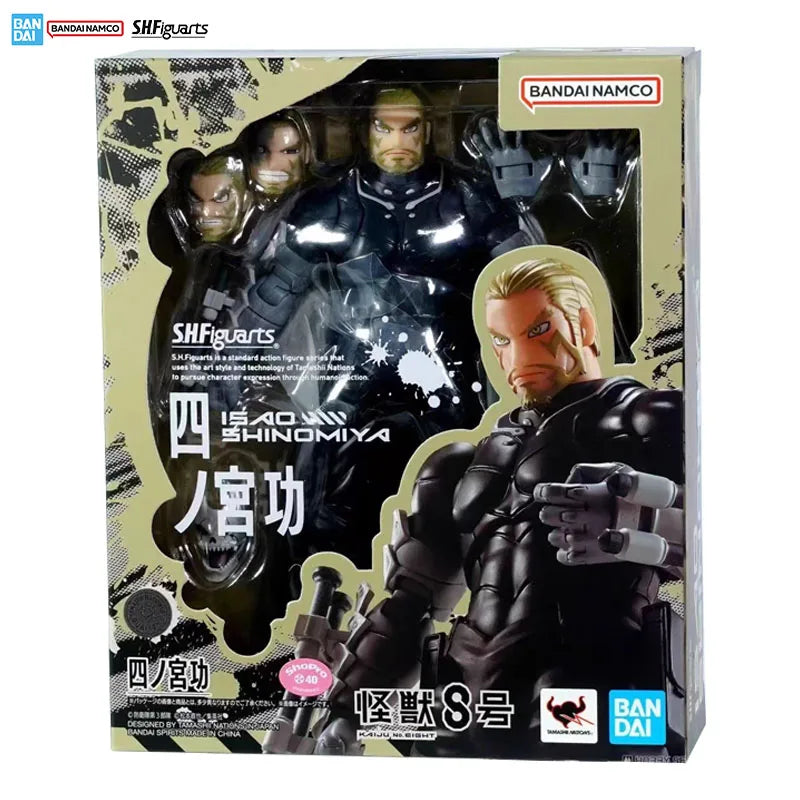Bandai S.H.Figuarts Kaiju No. 8 Model Kit Genuine SHF Isao Shinomiya Anime Action Figure Collection Model Toys Christmas Gifts
