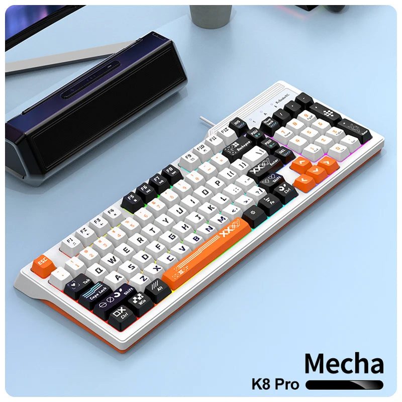 K-snake KM800 Pro kabelgebundenes Gaming-Tastatur- und Maus-Set Desktop-Computer Notebook Home Office beleuchtet USB