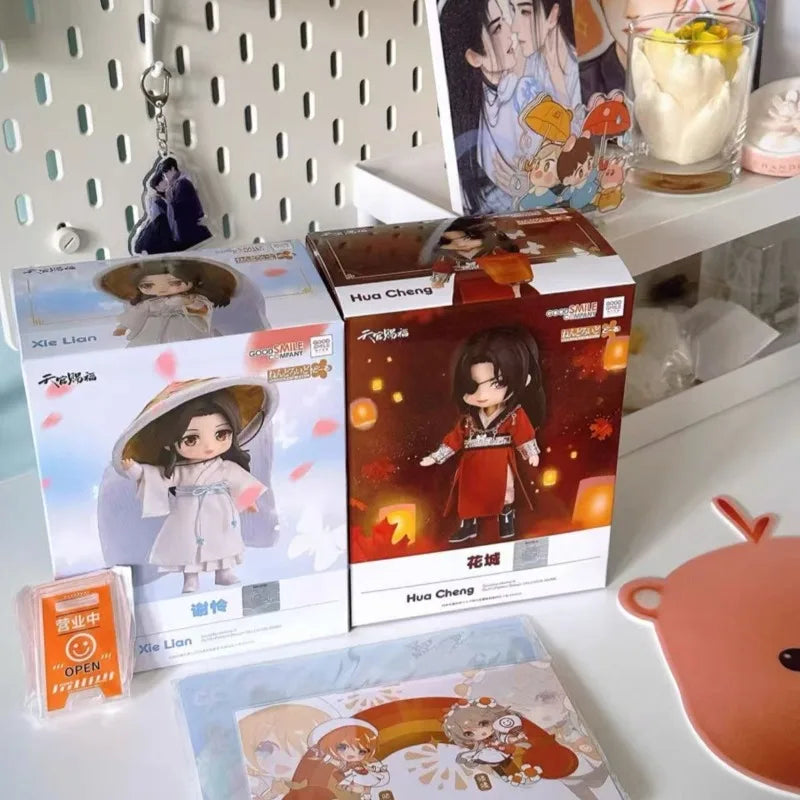 Dalam Stok Senyum Baik GSC Boneka Nendoroid Heaven Pakaian Berkat Resmi Set Xie Lian 14cm PVC Figur Anime Model Aksi Mainan
