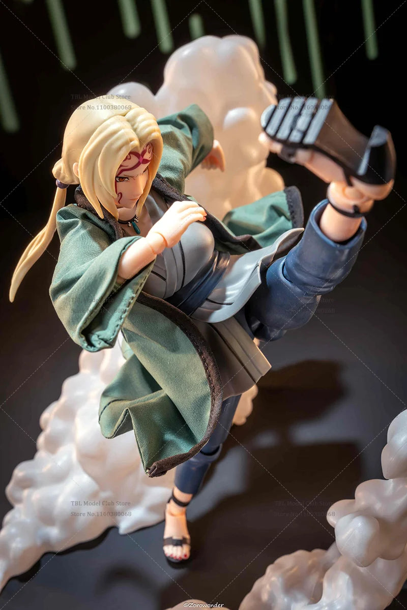1/12 Scale Female Clothes Cloak NARUTO Tsunade Medical Ninjutsu Japanese Anime For SHF 6-inch Action Figure Soldier Scene